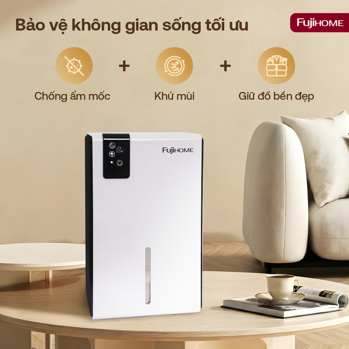 Máy hút ẩm bán dẫn mini Fujihome DHP23-MINI