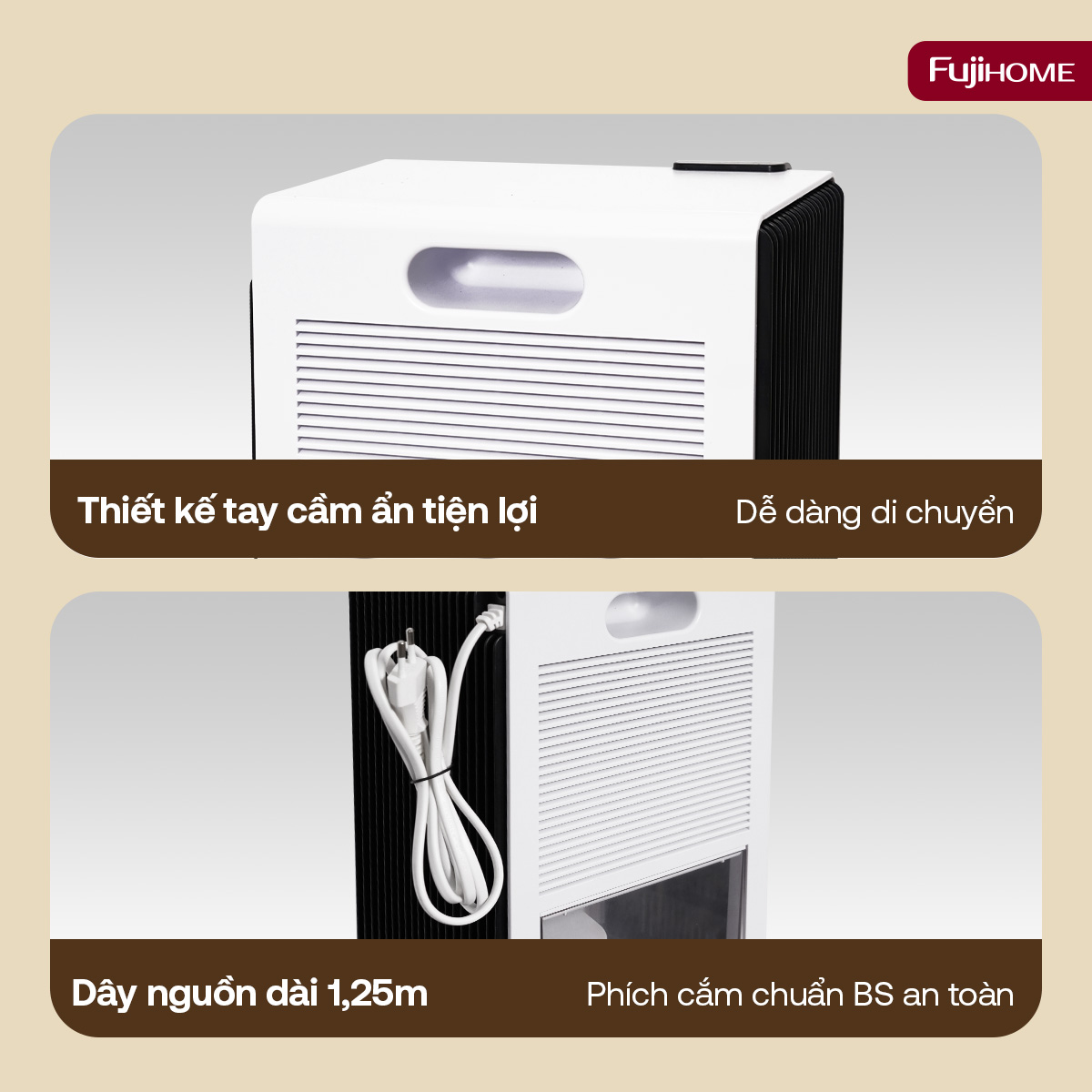 Máy hút ẩm bán dẫn mini Fujihome DHP23-MINI