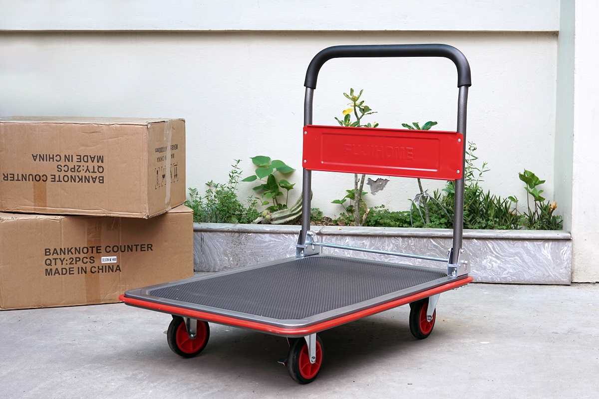 Xe đẩy hàng sàn thép 4 bánh FUJIHOME SH300N
