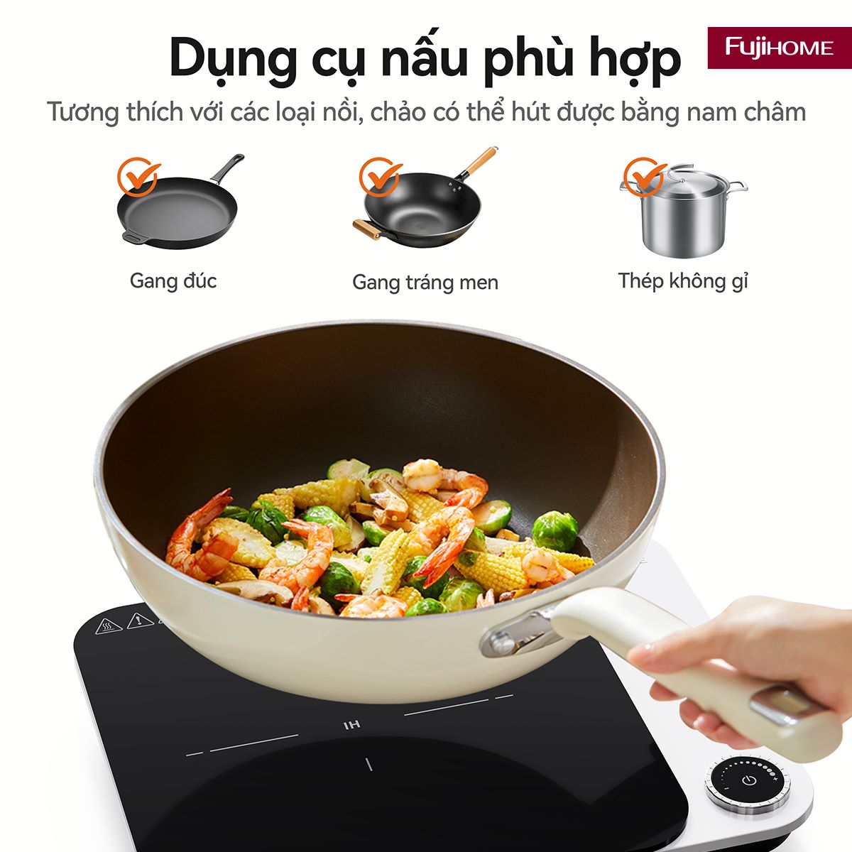 Bếp từ tròn đơn Fujihome IC1391