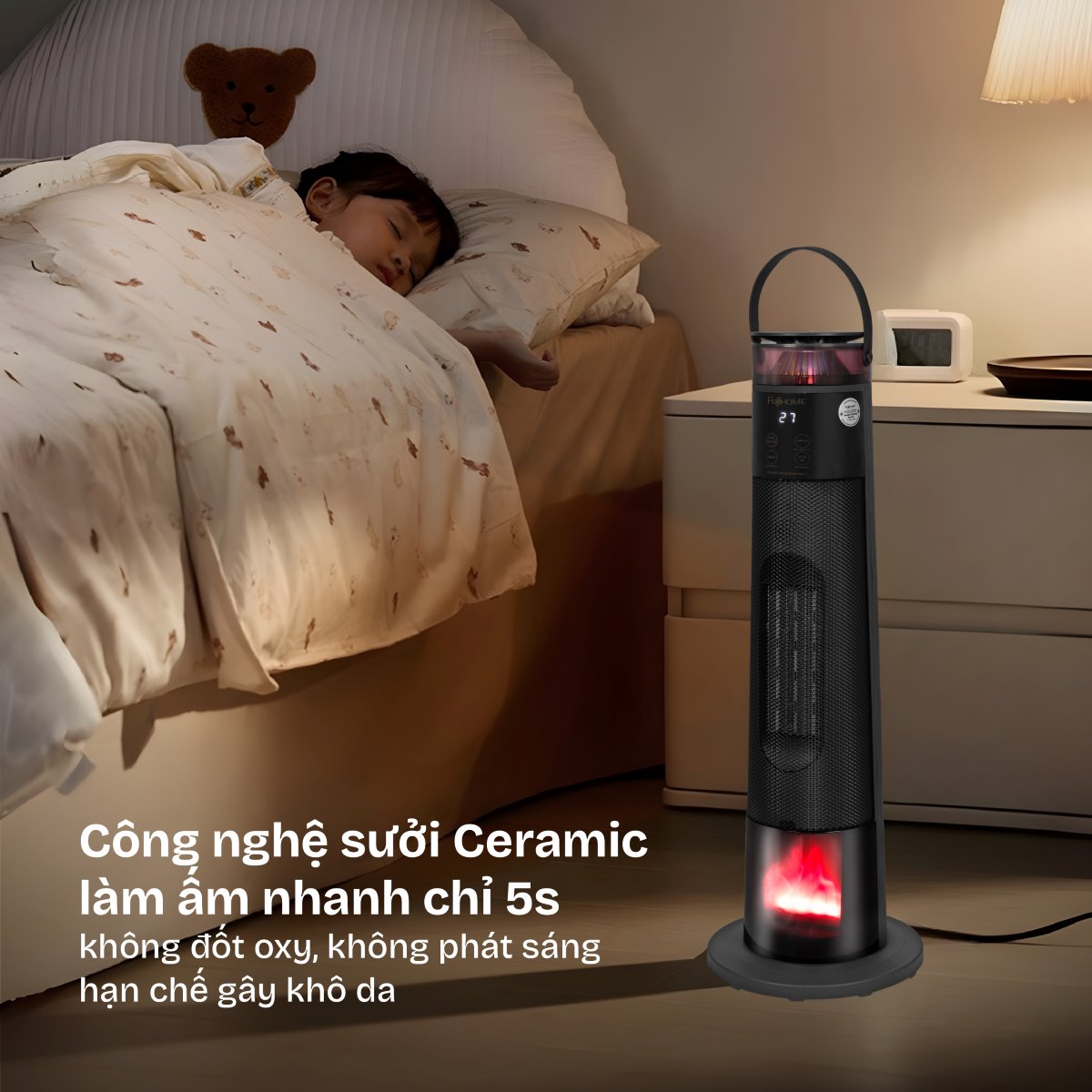 Quạt sưởi gốm Fujihome FH3303B