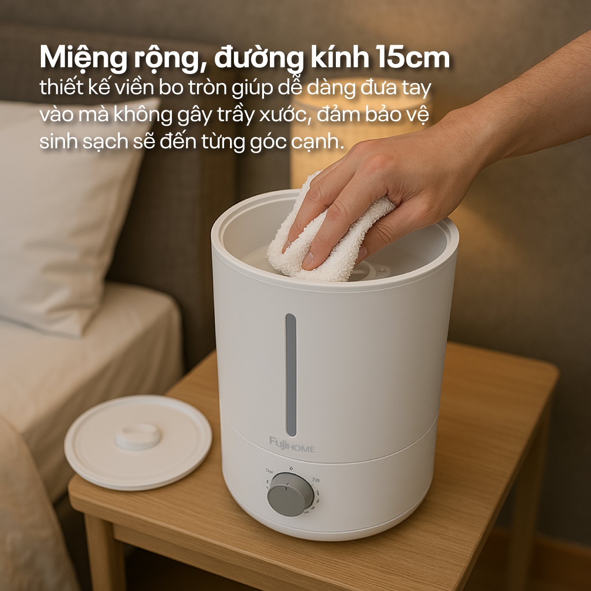 Máy Phun Sương Tạo Ẩm Xông Tinh Dầu Fujihome HM06M