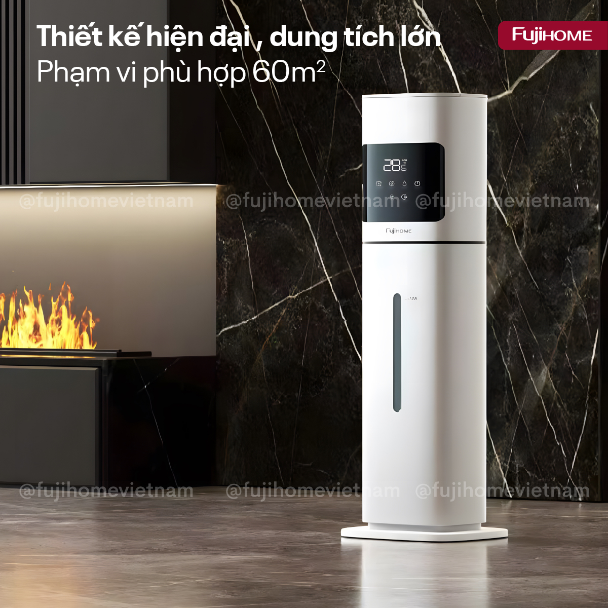 Máy Tạo Ẩm, Xông Tinh Dầu, khử khuẩn UV dung tích lớn Fujihome HM09UV2