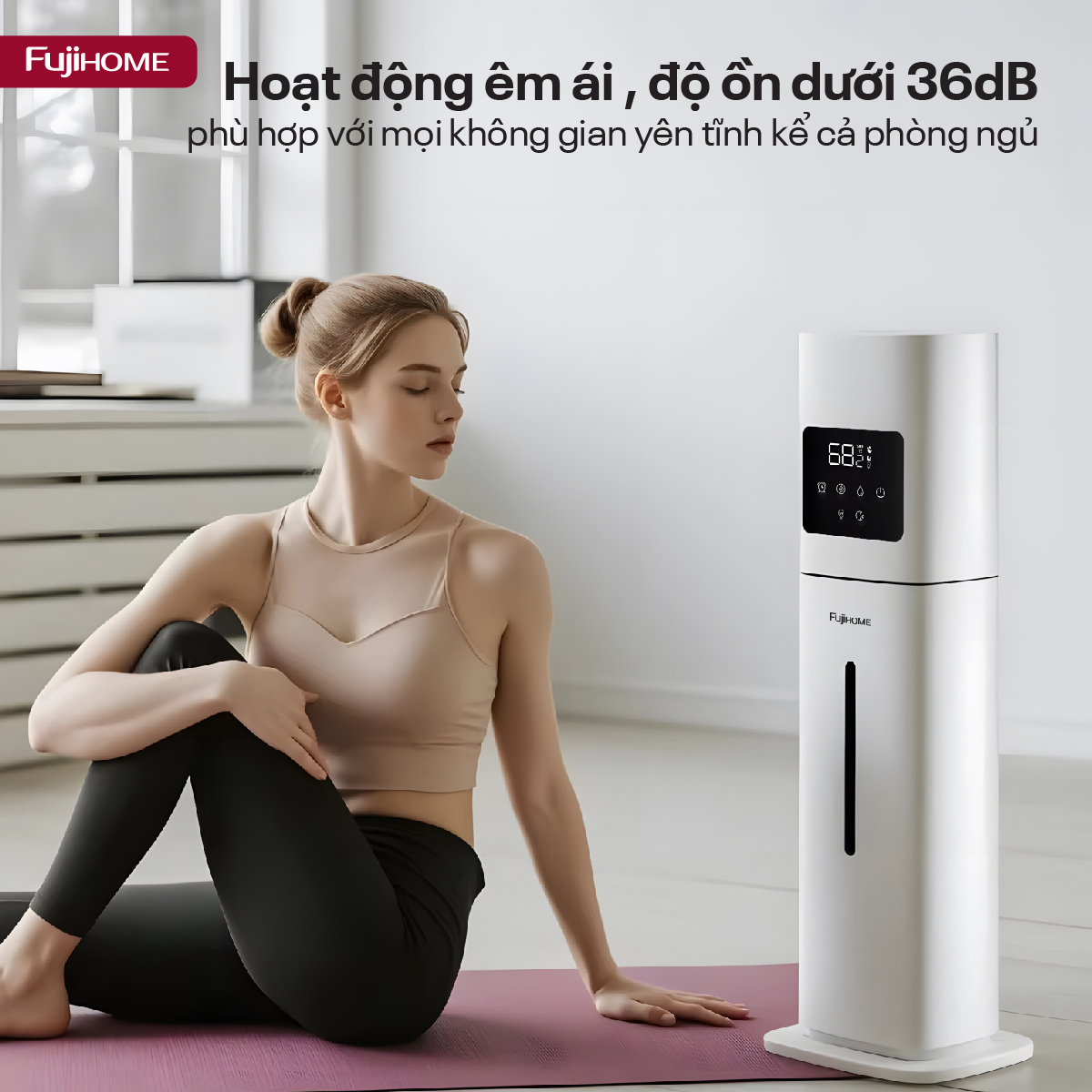 Máy Tạo Ẩm, Xông Tinh Dầu, khử khuẩn UV dung tích lớn Fujihome HM09UV2