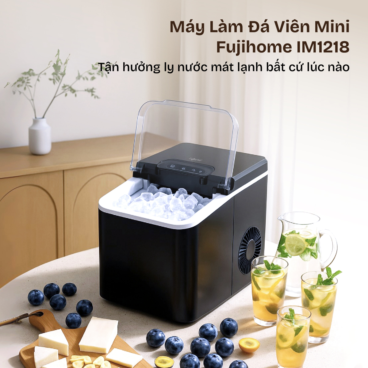 im1218-01 Máy làm đá viên mini Fujihome IM1218