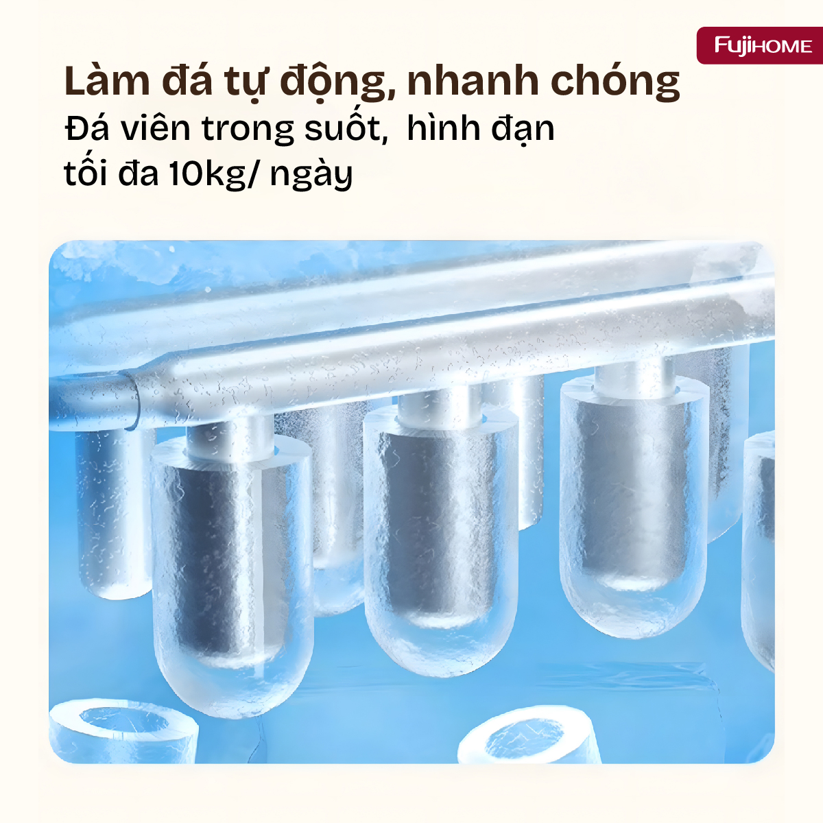 im1218-04 Máy làm đá viên mini Fujihome IM1218