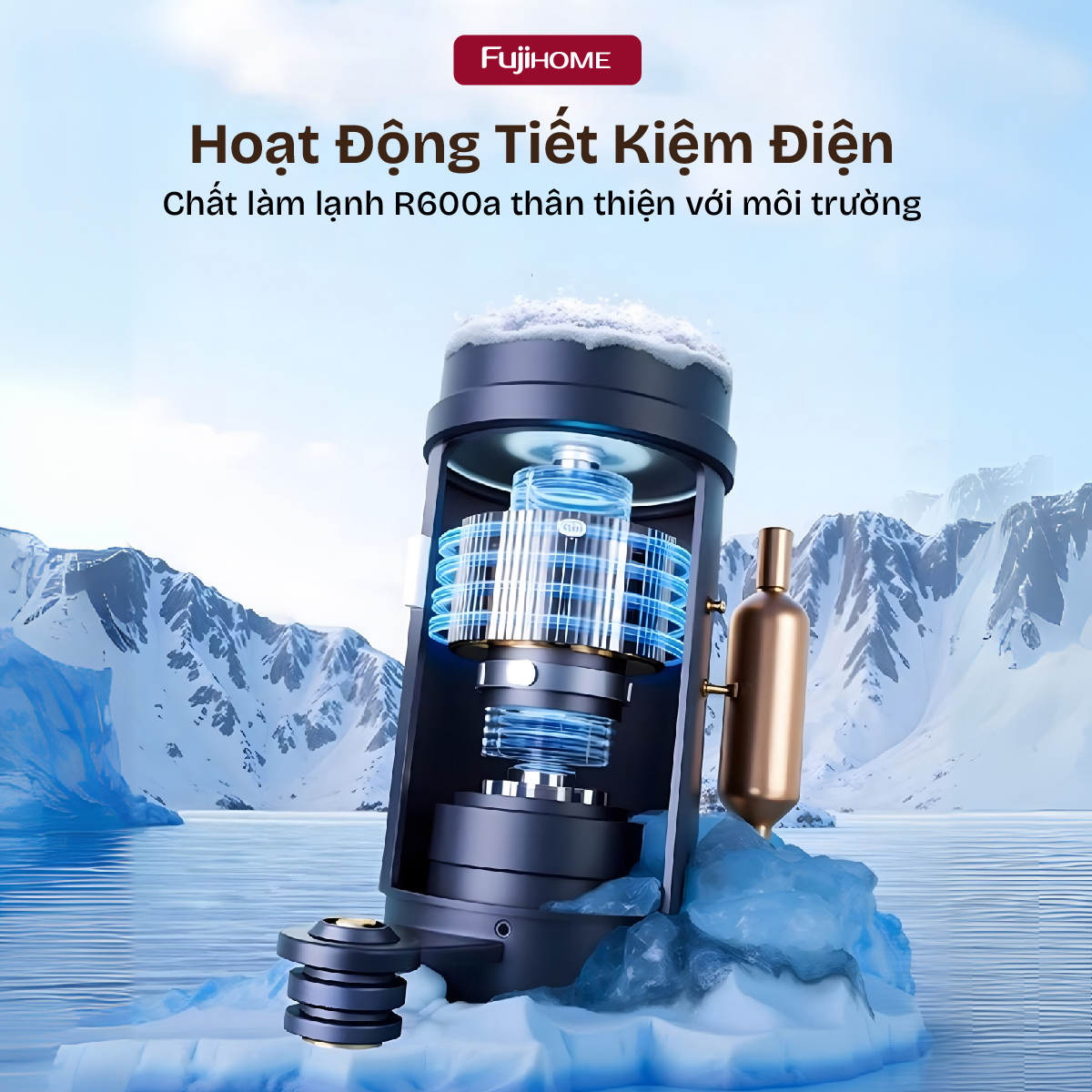 im1218-06 Máy làm đá viên mini Fujihome IM1218