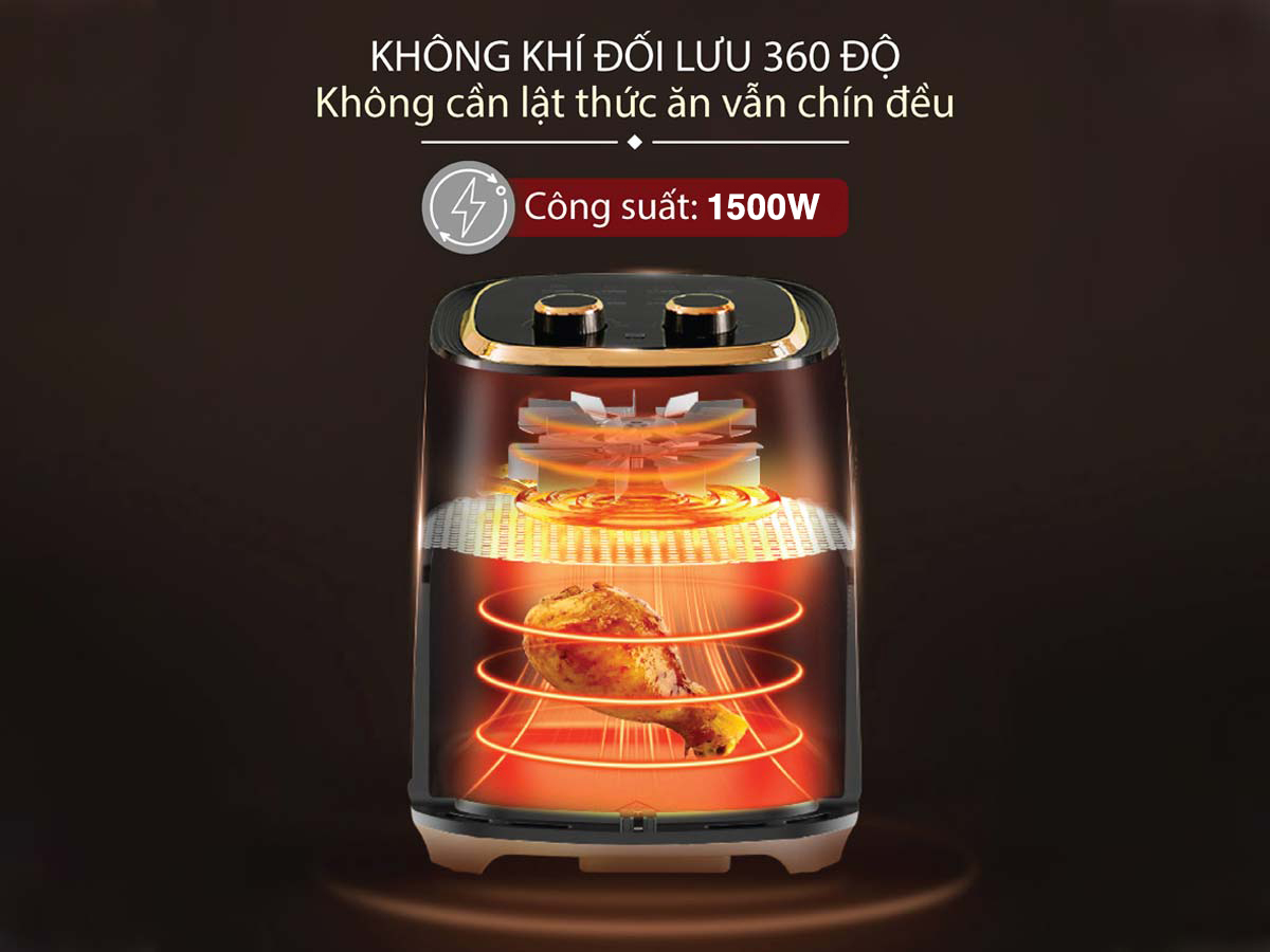 Nồi chiên không dầu Fujihome A4EW 4.5Lít