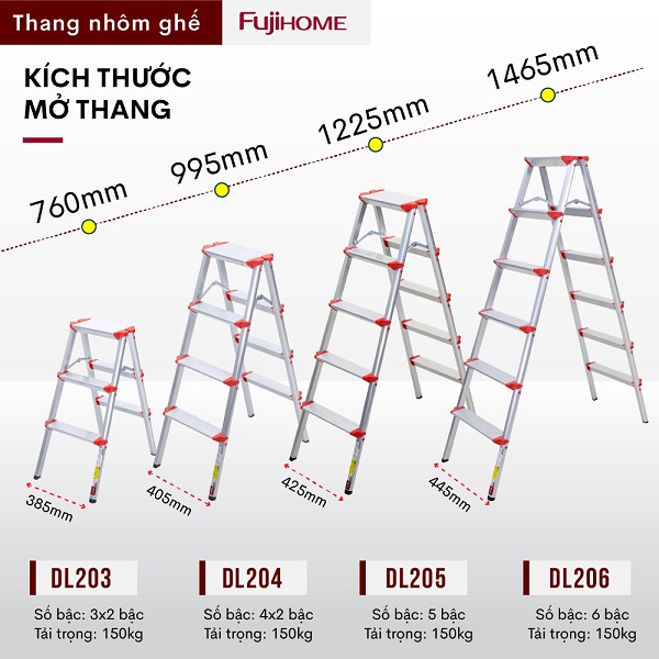 Thang nhôm gấp chữ A FUJIHOME
