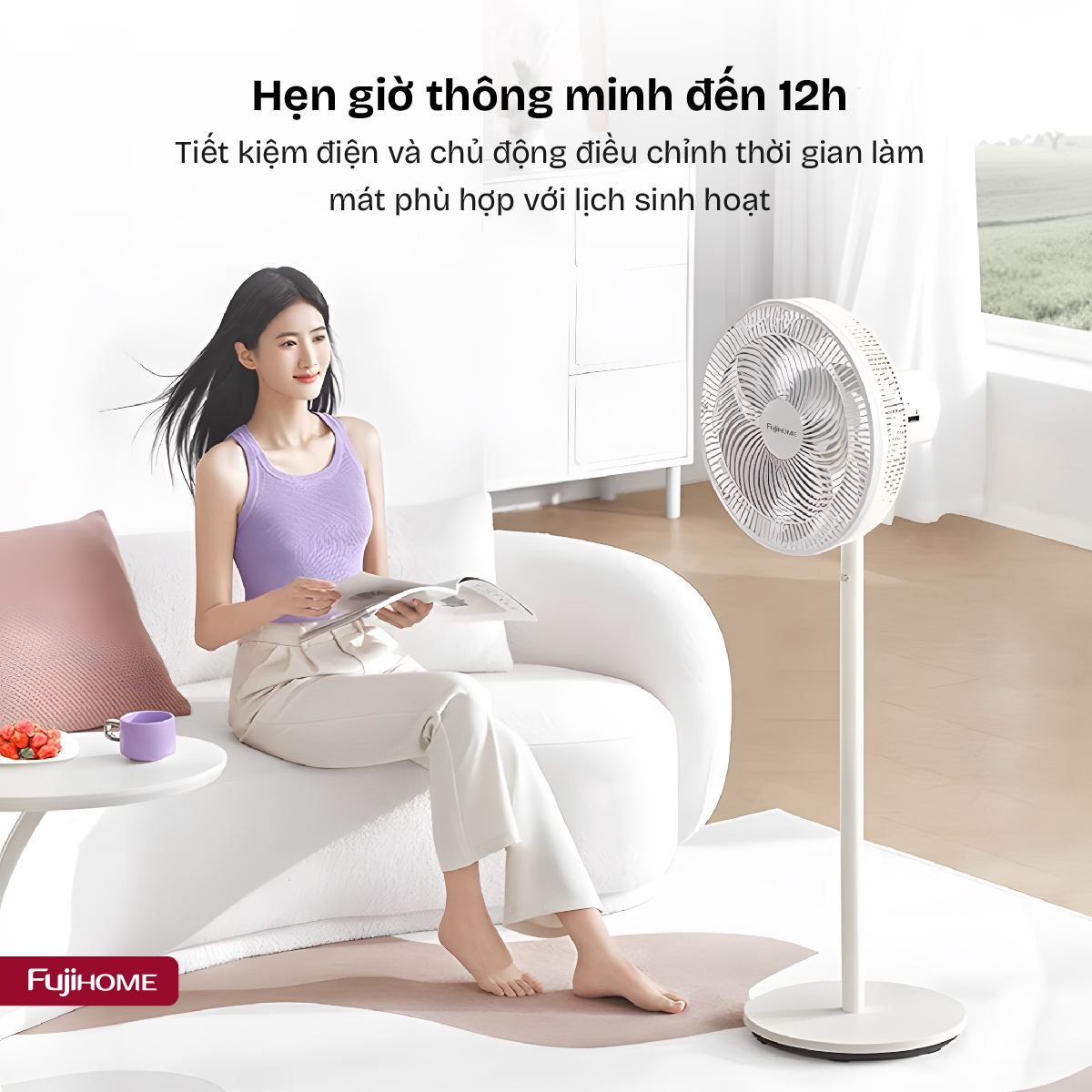 quat-3001-08 Quạt điện, quạt cây Fujihome SF3001