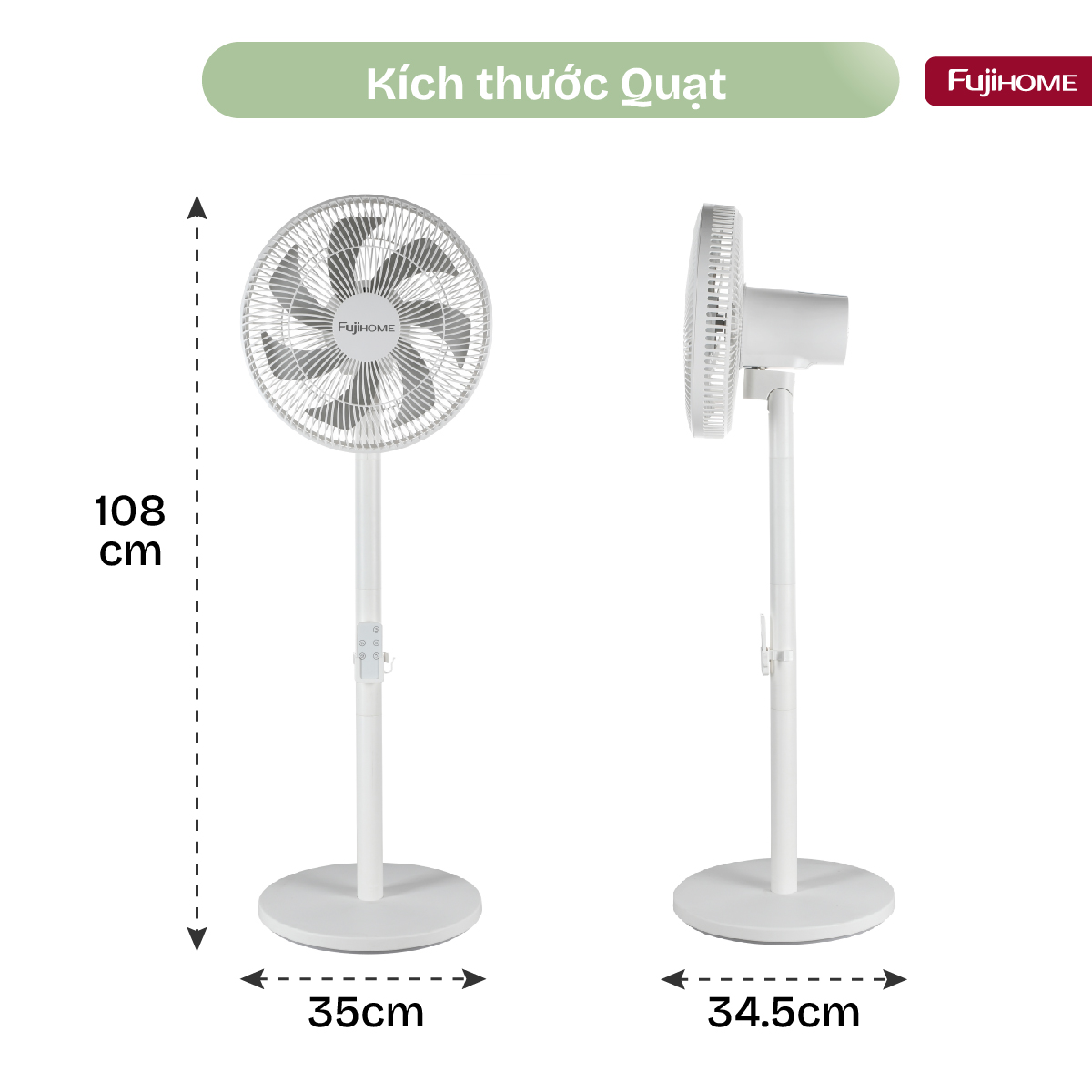 quat-3001-12 Quạt điện, quạt cây Fujihome SF3001