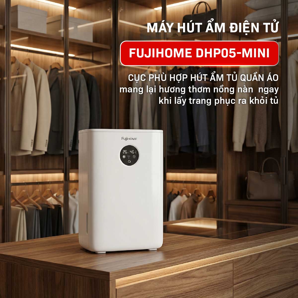 Máy hút ẩm bán dẫn Fujihome DHP05