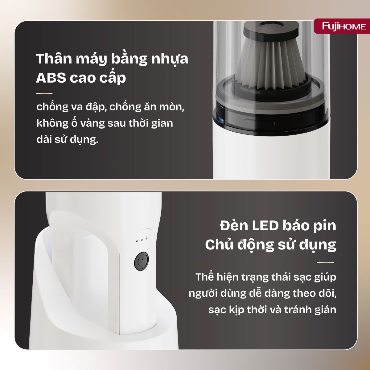 vc01-02 Máy hút bụi cầm tay không dây Fujihome VC01