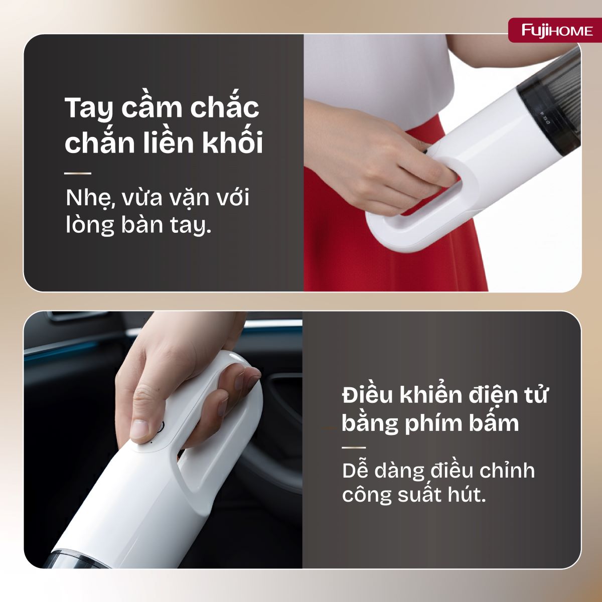 vc01-04 Máy hút bụi cầm tay không dây Fujihome VC01