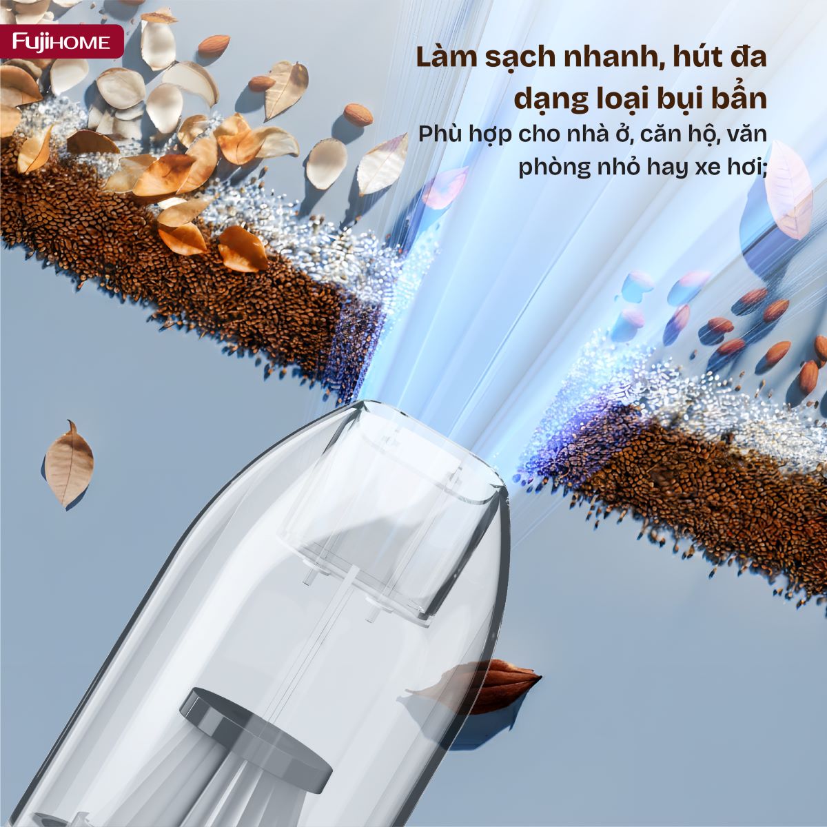 vc01-06 Máy hút bụi cầm tay không dây Fujihome VC01