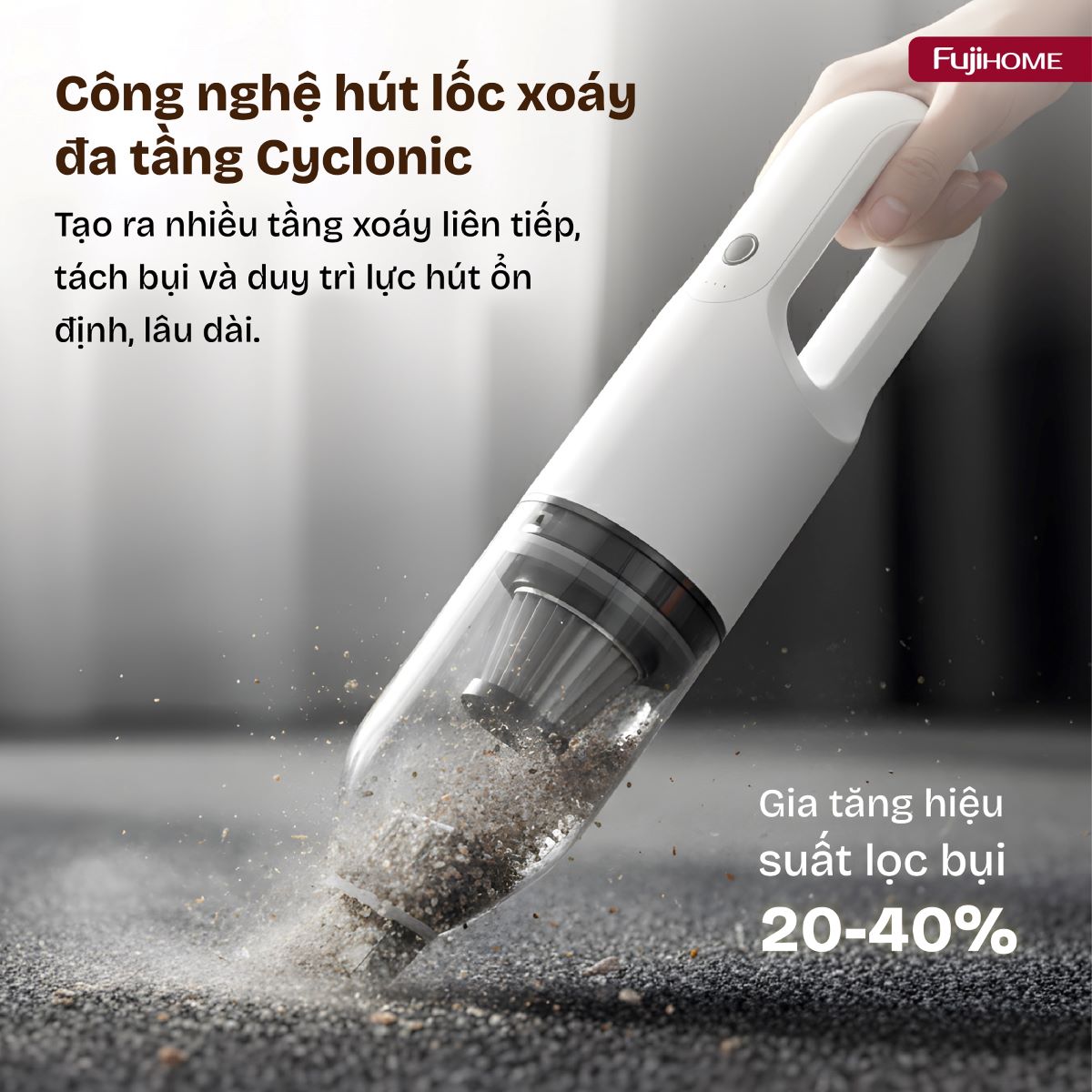 vc01-07 Máy hút bụi cầm tay không dây Fujihome VC01