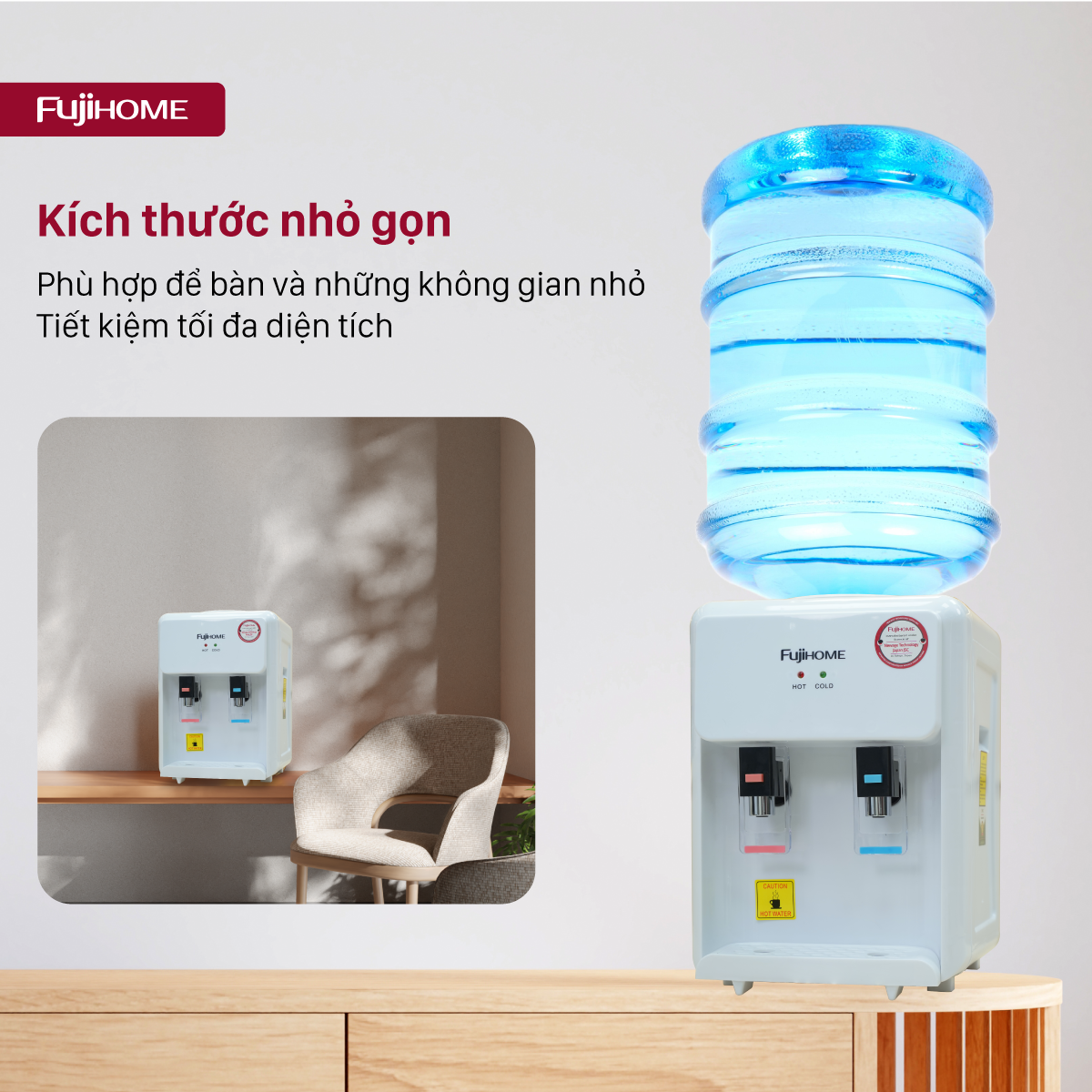 Cây nước nóng lạnh fujihome WD201E