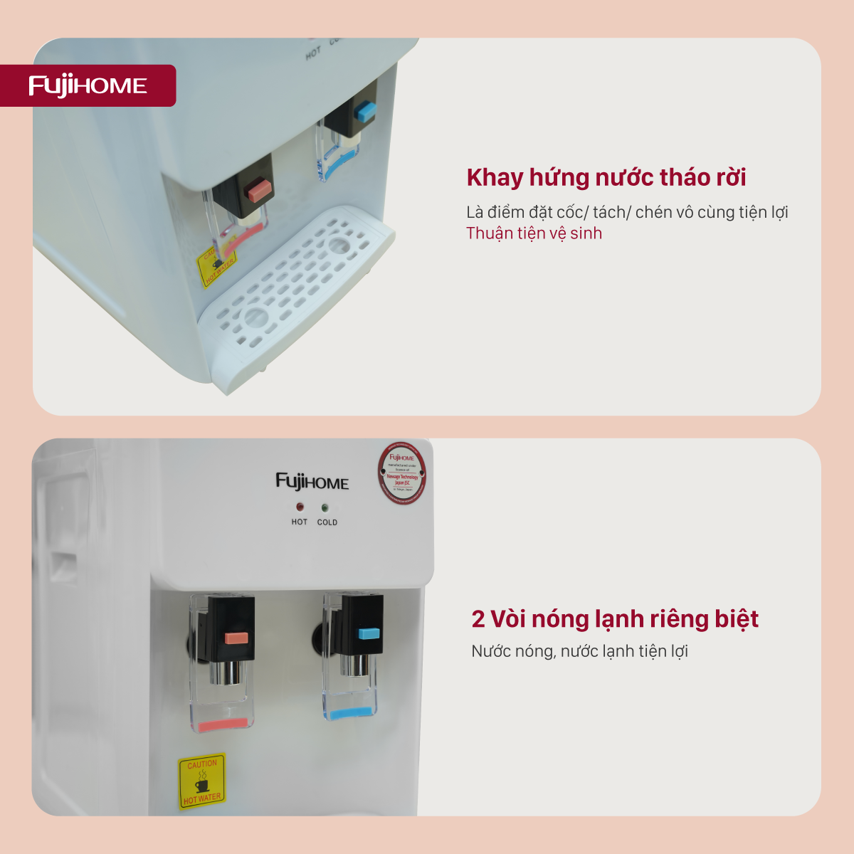 Cây nước nóng lạnh fujihome WD201E